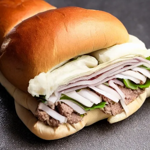 Prompt: a hoagie bun filled with human fingers