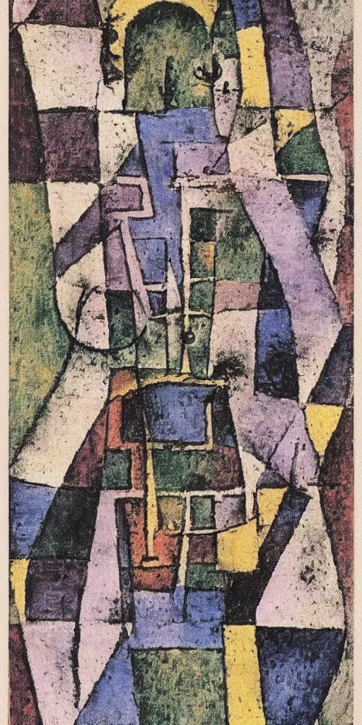 Prompt: 35mm photo of The Magician tarot card by Paul Klee