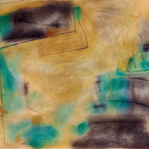 Image similar to an abstract composition in earth colours, made in wrinkled paper,