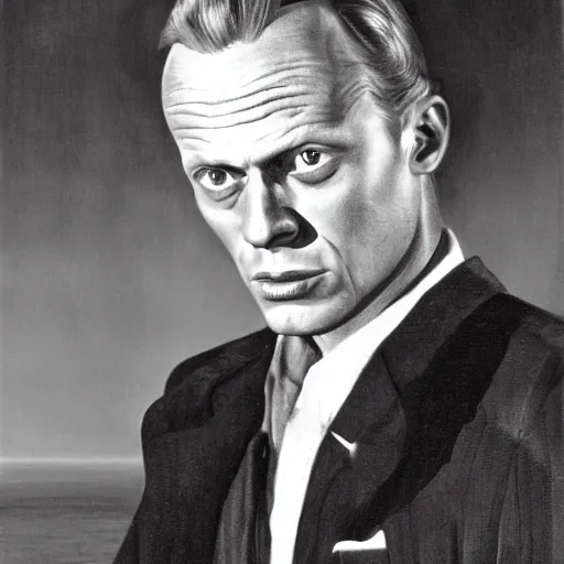 Prompt: realistic portrait of richard widmark