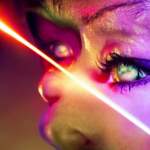 Image similar to a angry woman shining lasers out of her eyes