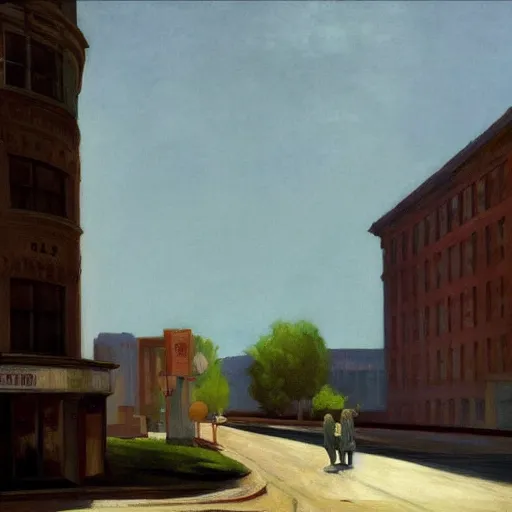 Prompt: The Last of Us, by Edward Hopper, extremely detailed,