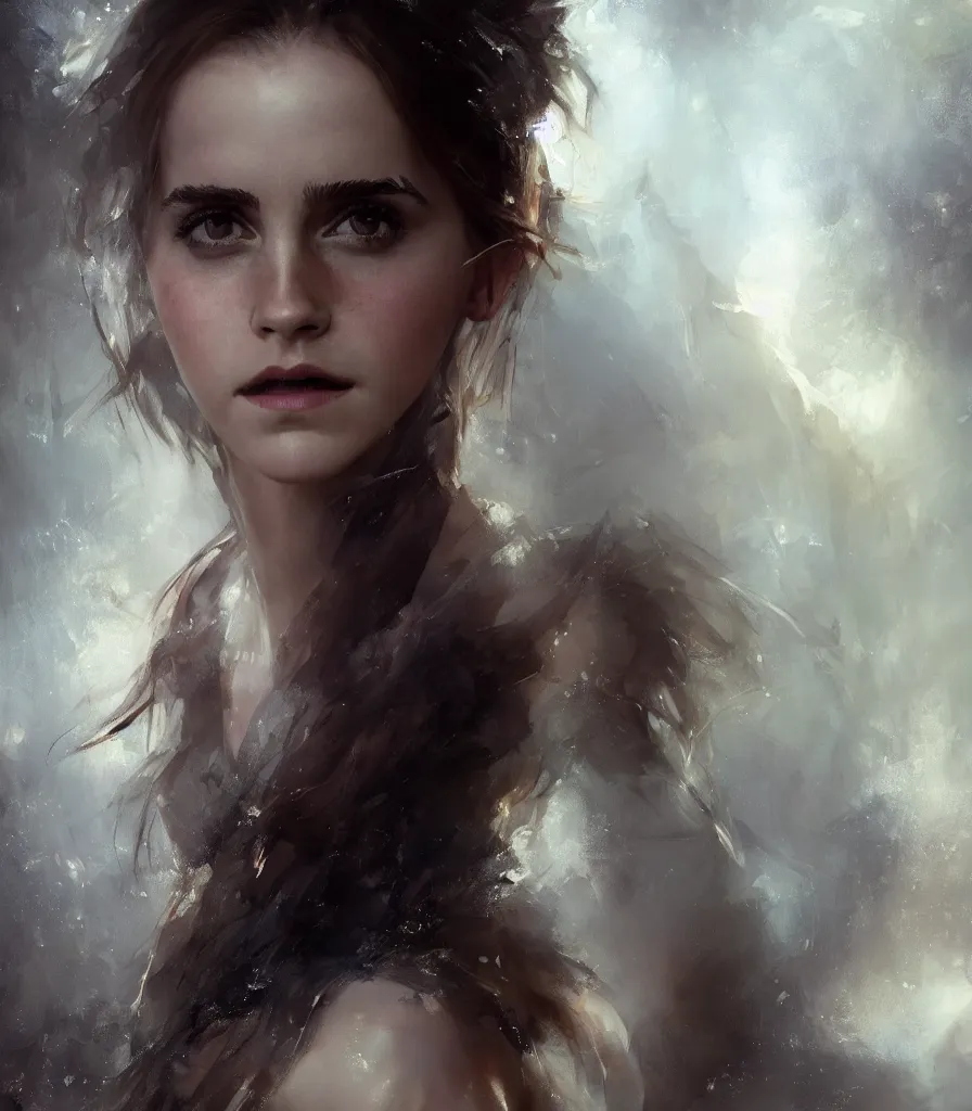 Prompt: a beautiful hyperrealistic portrait of emma watson as a a nymph, sapphire butterfly jewellery, by jeremy mann, fantasy art, photo realistic, dynamic lighting, artstation, poster, volumetric lighting, 4 k, award winning