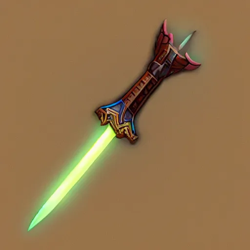 Image similar to magical glowing sword, artefact, no people, xianxia, trending on artstation