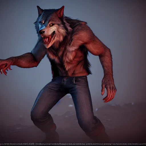 Image similar to cute handsome male werewolf from van helsing unreal engine hyperreallistic render 8k character concept art masterpiece