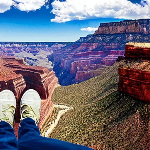 Prompt: Garfield doing a kick flip over the grand canyon, stunning detail, photo realistic-n 4