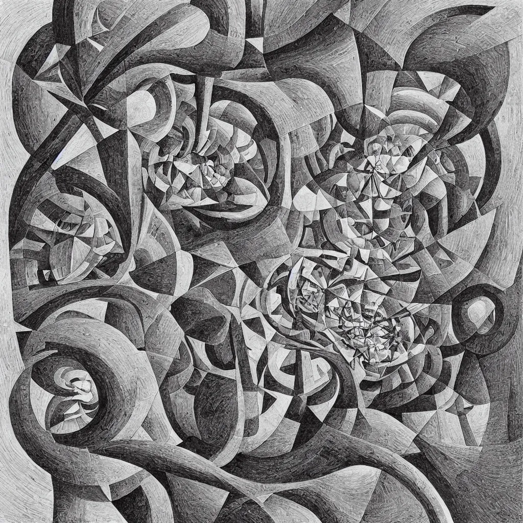 Image similar to subconscious psyche by escher