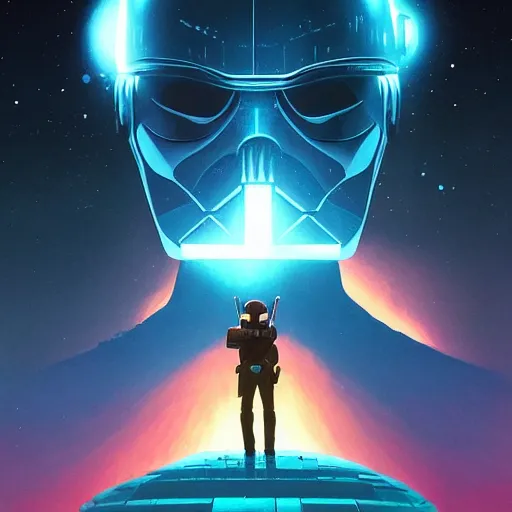 Image similar to face icon stylized minimalist star wars : episode v - the empire strikes back 1 9 8 0, loftis, cory behance hd by jesper ejsing, by rhads, makoto shinkai and lois van baarle, ilya kuvshinov, rossdraws global illumination