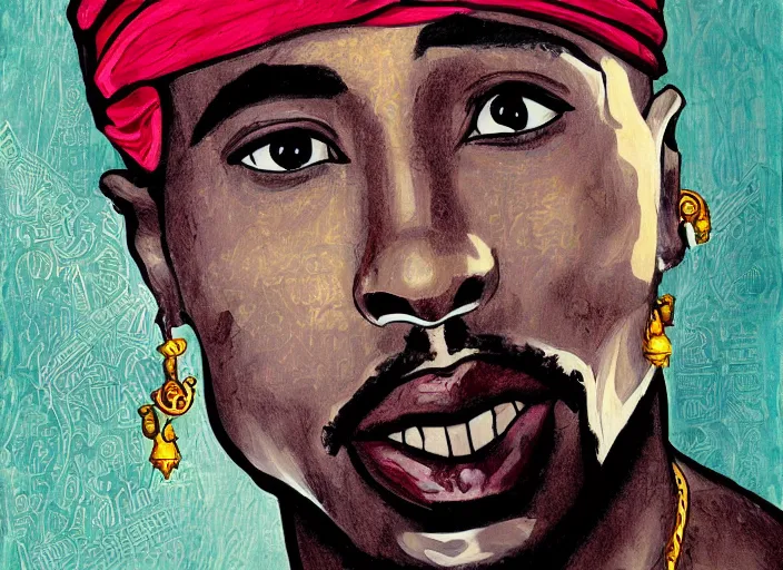 Image similar to tupac by egyptain hyroglyphs