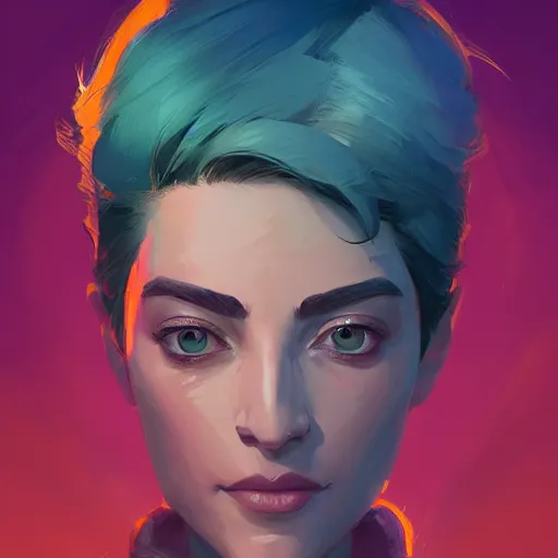 Prompt: portrait of a beautiful short haired woman, maya ali mage, gloomhaven, dynamic lighting, gaudy colors, octane render aesthetic, matte painting concept art, official fanart behance hd artstation by jesper ejsing, by rhads and makoto shinkai and lois van baarle and ilya kuvshinov and rossdraws