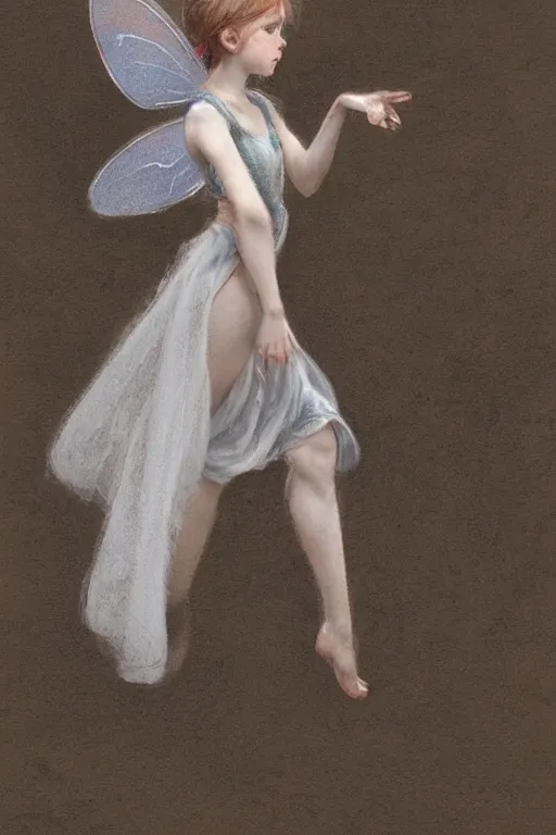 Image similar to Concept art of a little fairy by Even Amundsen, pencil