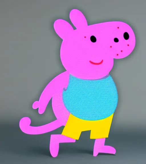 Image similar to turbocharger with the skin of peppa pig