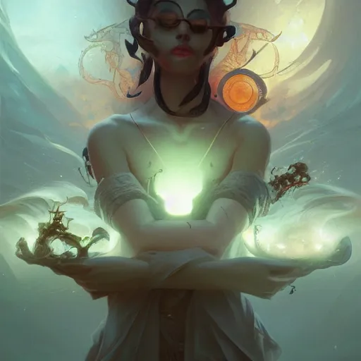 Image similar to reaching enlightenment, highly detailed, digital painting, artstation, sharp focus, smooth, concept art, illustration, art by peter mohrbacher and emmanuel shiu and martin johnson heade and bastien lecouffe - deharme