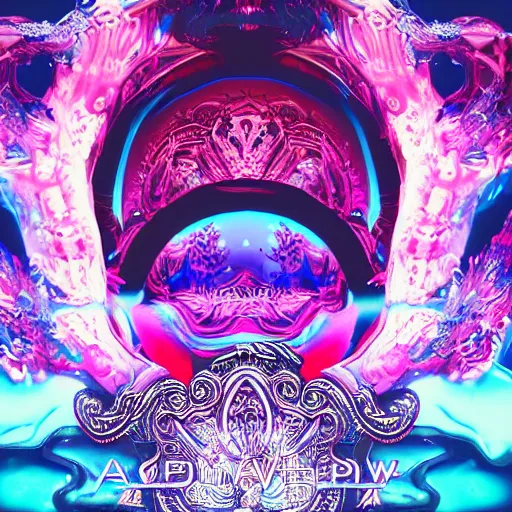 Image similar to a and w vaporwave logo, digital art, cosmic, 3 d high definition, trending on art station, photorealistic, high resolution, 8 k, octane, hyper detailed, insane details, intricate, elite, ornate, elegant trend, highly detailed and intricate, sharp focus, photography, unreal engine