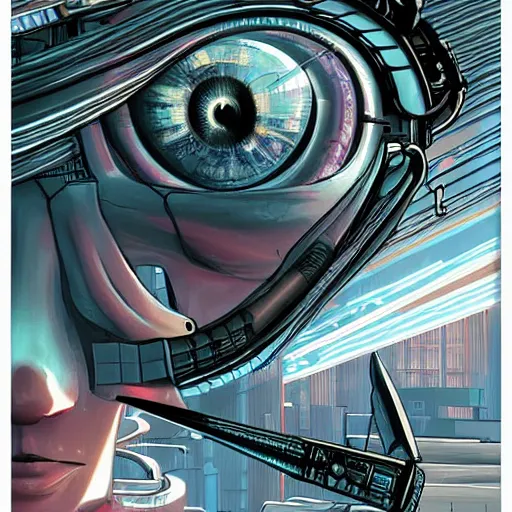 Prompt: the cybernetic eye, cyberpunk