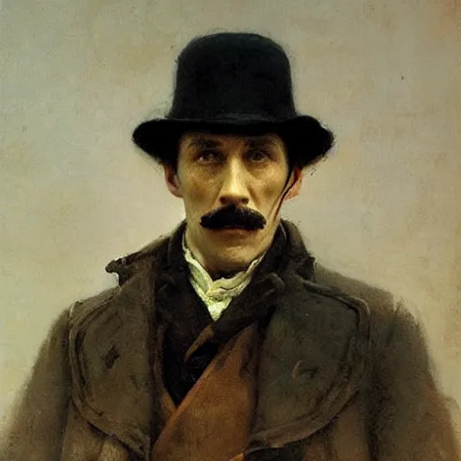 Image similar to Sherlock Holmes by Ilya Repin