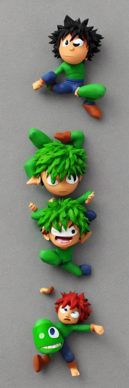 Image similar to 3d print of deku in pixar style