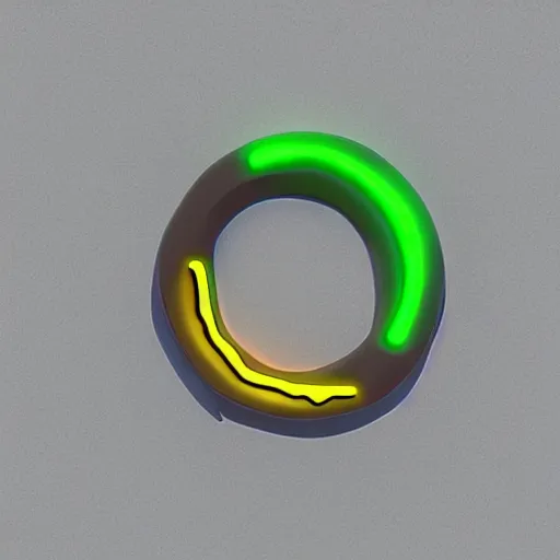 Image similar to a neon ring around a 3 d render of the statue of david, in the style of michelangelo