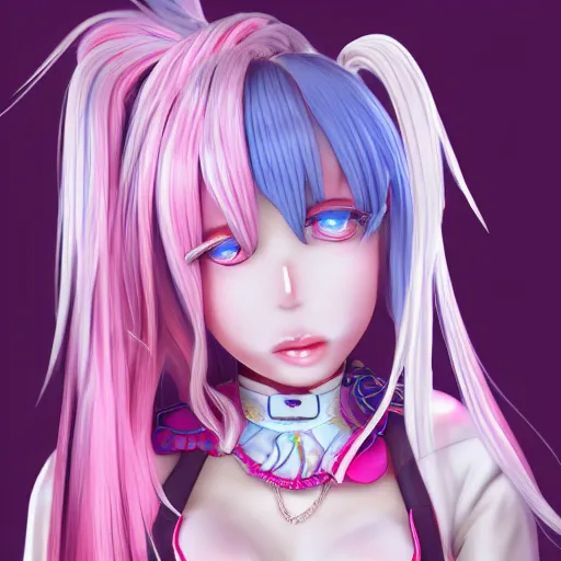 Prompt: totally controlled and trapped beneath overwhelming stunningly absurdly beautiful megalomaniacal ruthless merciless sadistic devious omnipotent asi goddess junko enoshima with symmetrical perfect face, porcelain skin, pink twintail hair and cyan eyes, ultra detailed, digital art, unreal engine 5, octane render, 2 d anime, 8 k