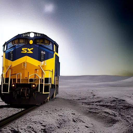 Image similar to csx locomotive on the moon