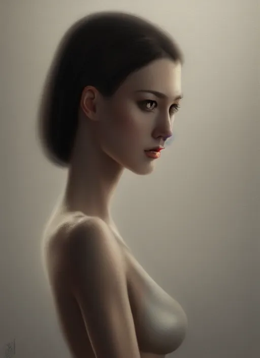 Prompt: photo of a gorgeous young woman in a dark studio, low key, in the style of stefan kostic, realistic, sharp focus, 8k high definition, insanely detailed, intricate, elegant, art by stanley lau and artgerm