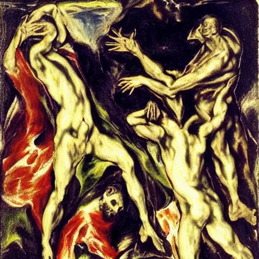 Image similar to El Greco, DMT visions