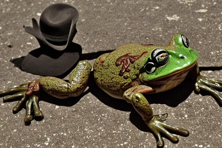 Image similar to cowboy frog