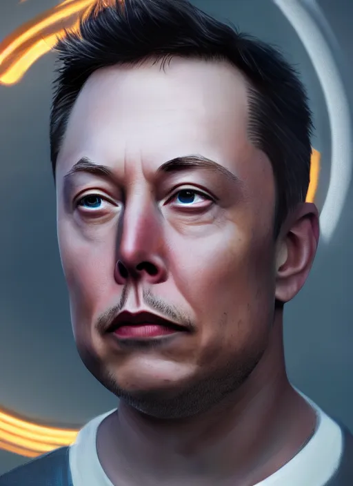 Image similar to highly detailed portrait elon musk gta 5 art, unreal engine, fantasy art by stephen bliss, global illumination, radiant light