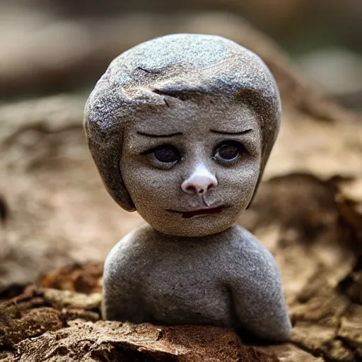Image similar to realistic rock figurine, toy