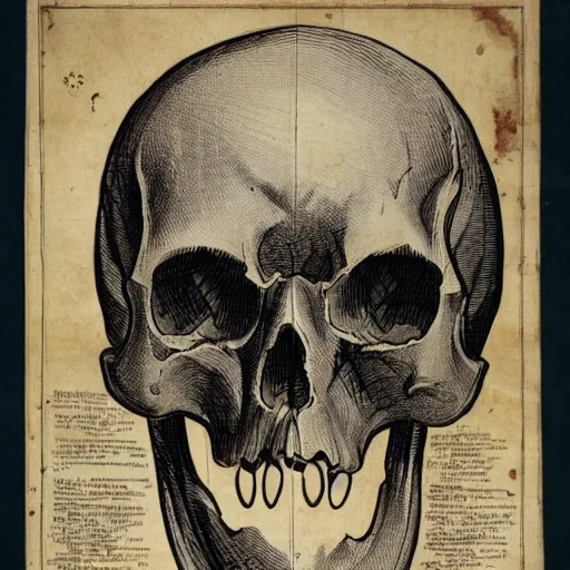 Image similar to skull of a pirate with tentacles protruding out at the bottom of the ocean old european map