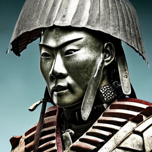 Image similar to photo of an ancient samurai, high detail, cinematic,