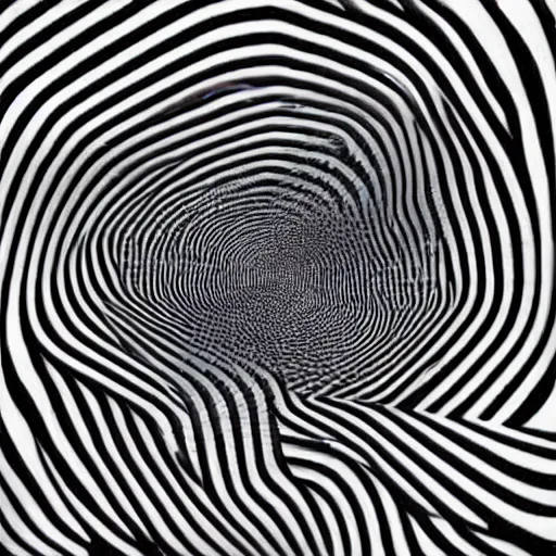 Prompt: trippy optical illusion that makes you question reality