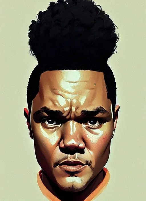 Image similar to dream highly detailed portrait of trevor noah, magnificent, photographic realistic background, by atey ghailan, by greg rutkowski, by greg tocchini, by james gilleard, by joe fenton, by kaethe butcher, trending on instagram, award winning details