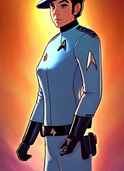 Prompt: cute star trek officer borat, natural lighting, path traced, highly detailed, high quality, digital painting, by don bluth and ross tran and studio ghibli and alphonse mucha, artgerm