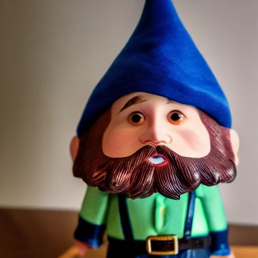 Image similar to a young gnome office worker, dramatic lighting detailed photo portrait