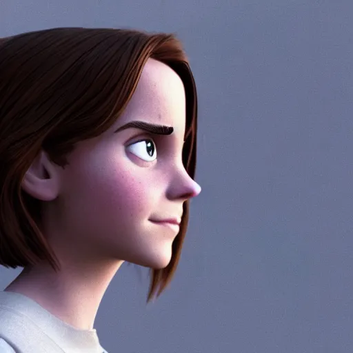 Image similar to A photo of an upcoming Pixar movie about emma watson, rendered in Unreal Engine, 8K concept art, detailed, cohesive, mixed media, volumetric lighting, ambient occlusion, 8K 3D, shot on Kodak Ektar, award winning photography