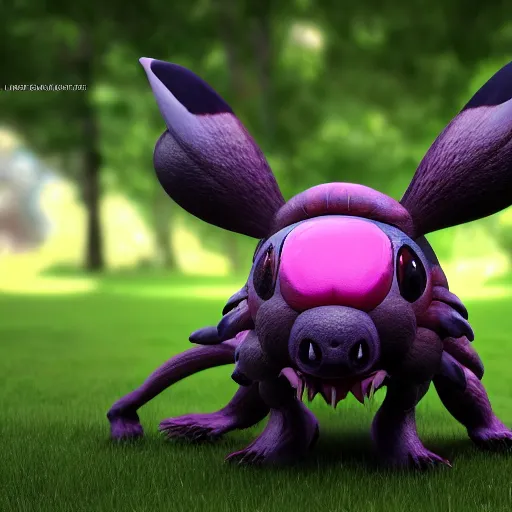 Image similar to photography of a realistic venonat animal, ultra detailed, 8 k, cinematic lighting, natural background, trending on artstation, pokemon