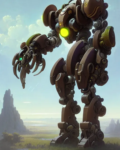 Prompt: orisa the centaur robot from overwatch, character portrait, concept art, intricate details, highly detailed by greg rutkowski, michael whelan and gustave dore