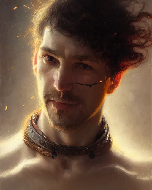 Prompt: a half body portrait of geek, high detail, cleary see face, by gaston bussiere, bussiere rutkowski andreas rocha, bayard wu, greg rutkowski, odd nerdrum, maxim verehin, dan dos santos, masterpiece, sharp focus, cinematic lightning