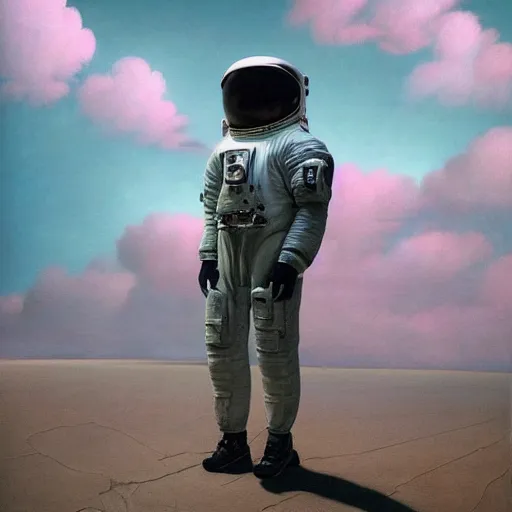 Image similar to hyperrealistic surrealism, David Friedrich, Kenne Gregoire, award winning masterpiece with incredible details, Zhang Kechun, a surreal vaporwave vaporwave vaporwave vaporwave vaporwave painting of an astronaut lost in a liminal space trying to escape from simulated reality, highly detailed, trending on ArtStation