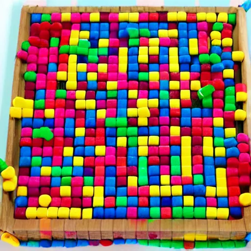 Prompt: a bead maze children's toy against a white background