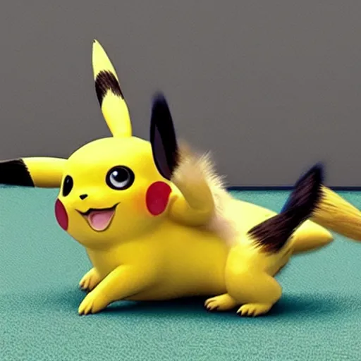 Image similar to if Pikachu were a real animal