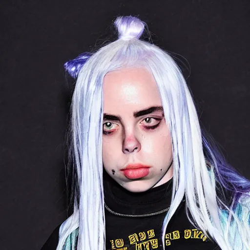 Prompt: buffed billie eilish as 1 9 9 0 s highschool bully