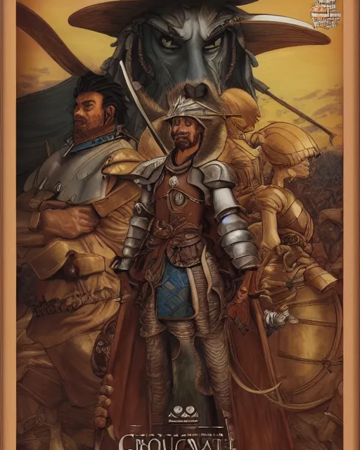 Prompt: portrait of a spanish conquistador, by daniel zrom and disney and masamune shirow and josan gonzales and studio ghibli