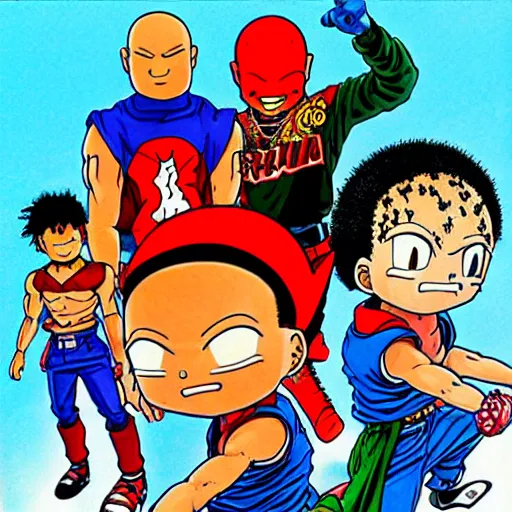 Prompt: trippe redd by akira toriyama