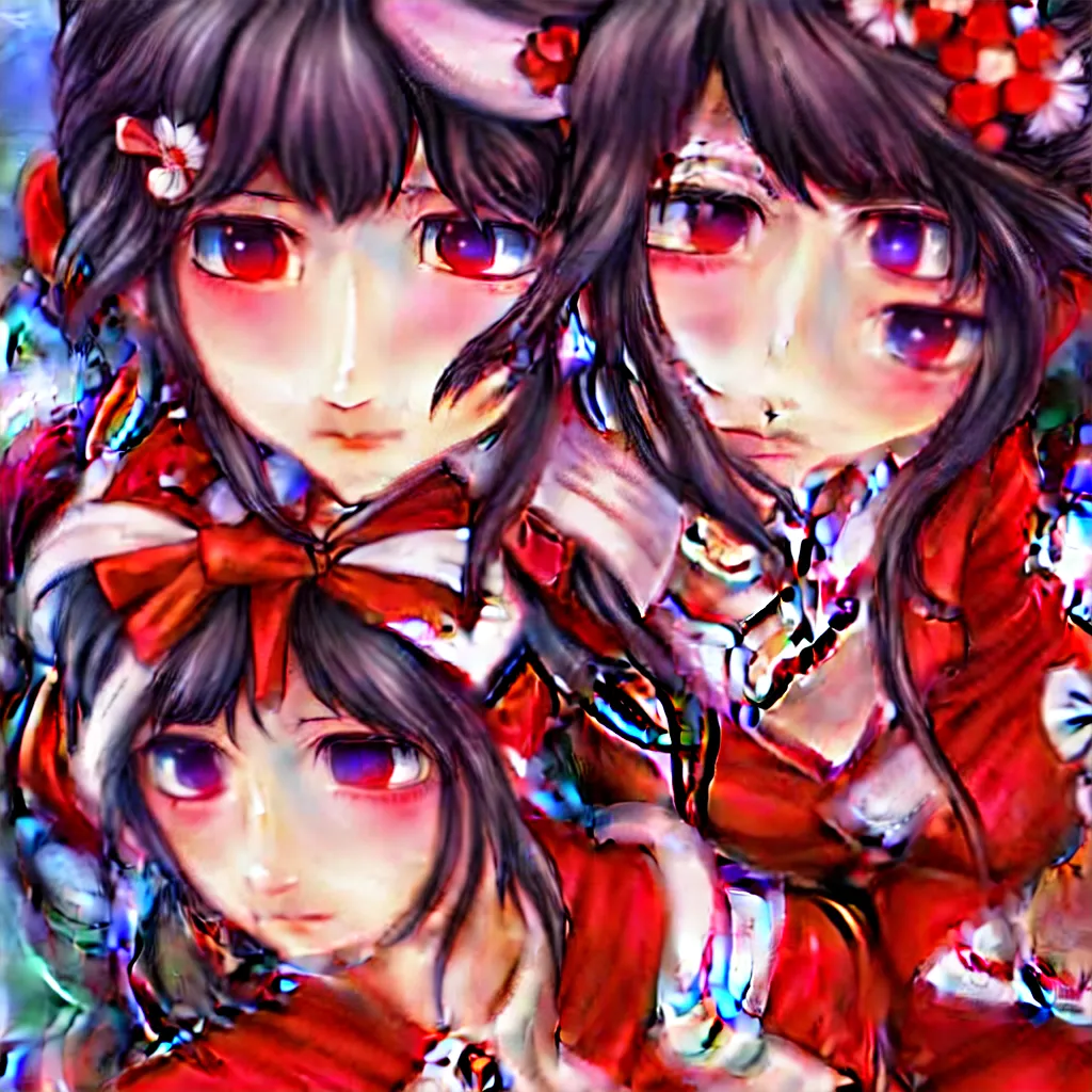 Prompt: a portrait of reimu hakurei from touhou project ultra realistic, highly detailed, sharp focus, cinematic lighting, mood lighting, realistic, vivid colors, painting, photorealistic, digital art, non blurry, sharp, smooth, illustration