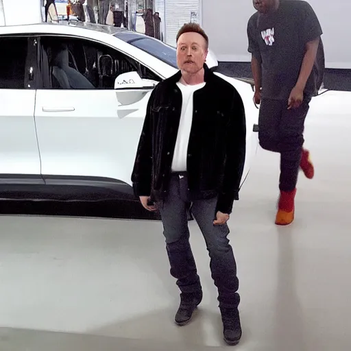 Prompt: photo of Elon West, Elon Musk, Kanye West