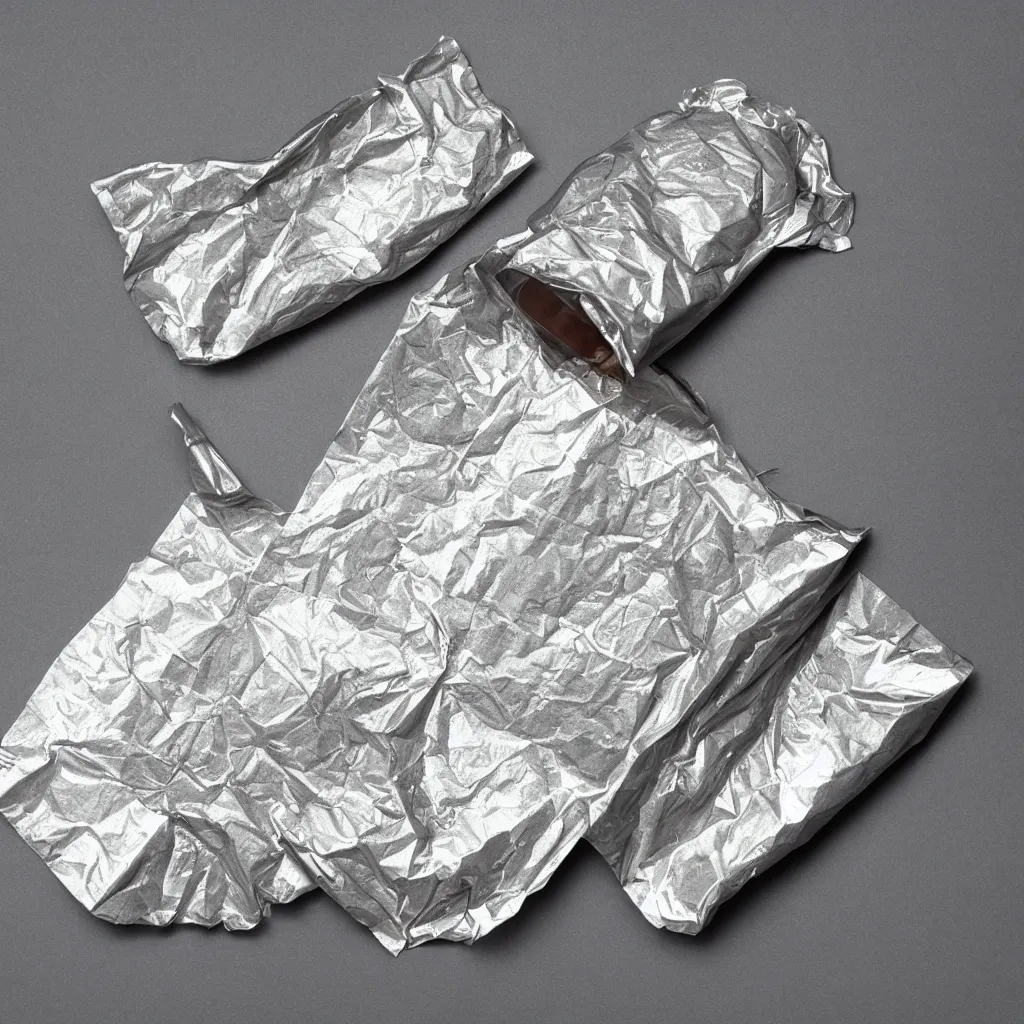 Prompt: a metallic condom wrapper