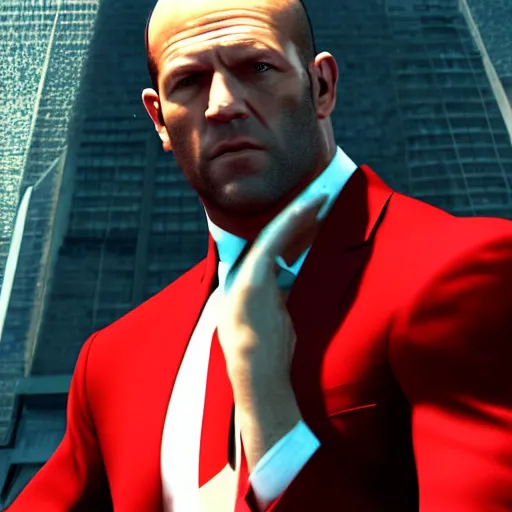 Prompt: jason statham in hitman 3 4 k quality super realistic