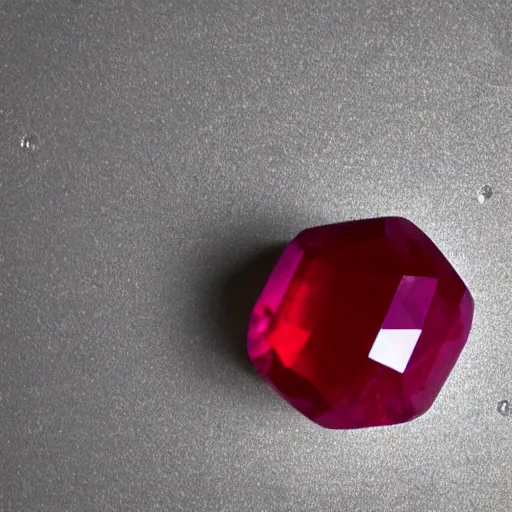 Prompt: an apple made of solid ruby crystal is sitting on the white table, clear focus, bokeh effect, high res, hasselblad, dslr, professional, cinematic